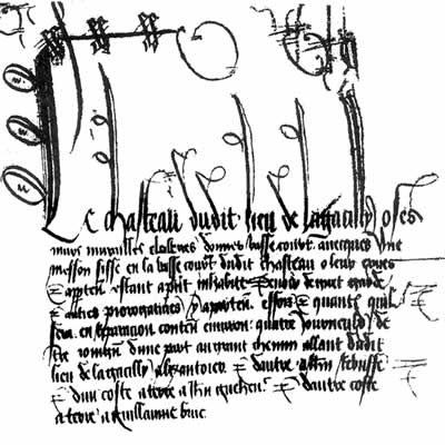 Le minu de Françoise d'Amboise fait référence au « chasteau de La Gascilly »