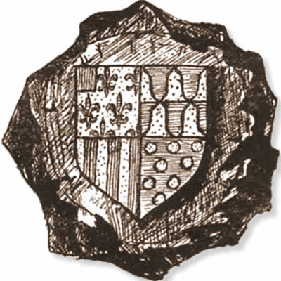 Sceau de Marie de Rieux, armoiries de la châtellenie de La Gacilly