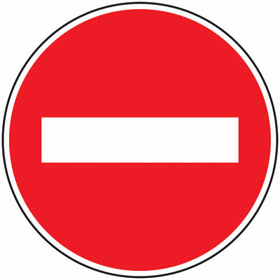 Panneau "Sens interdit"